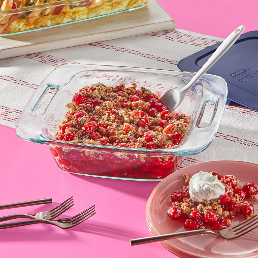 Pyrex® Easy Grab® 8" Square Glass Baking Dish with Red Lid