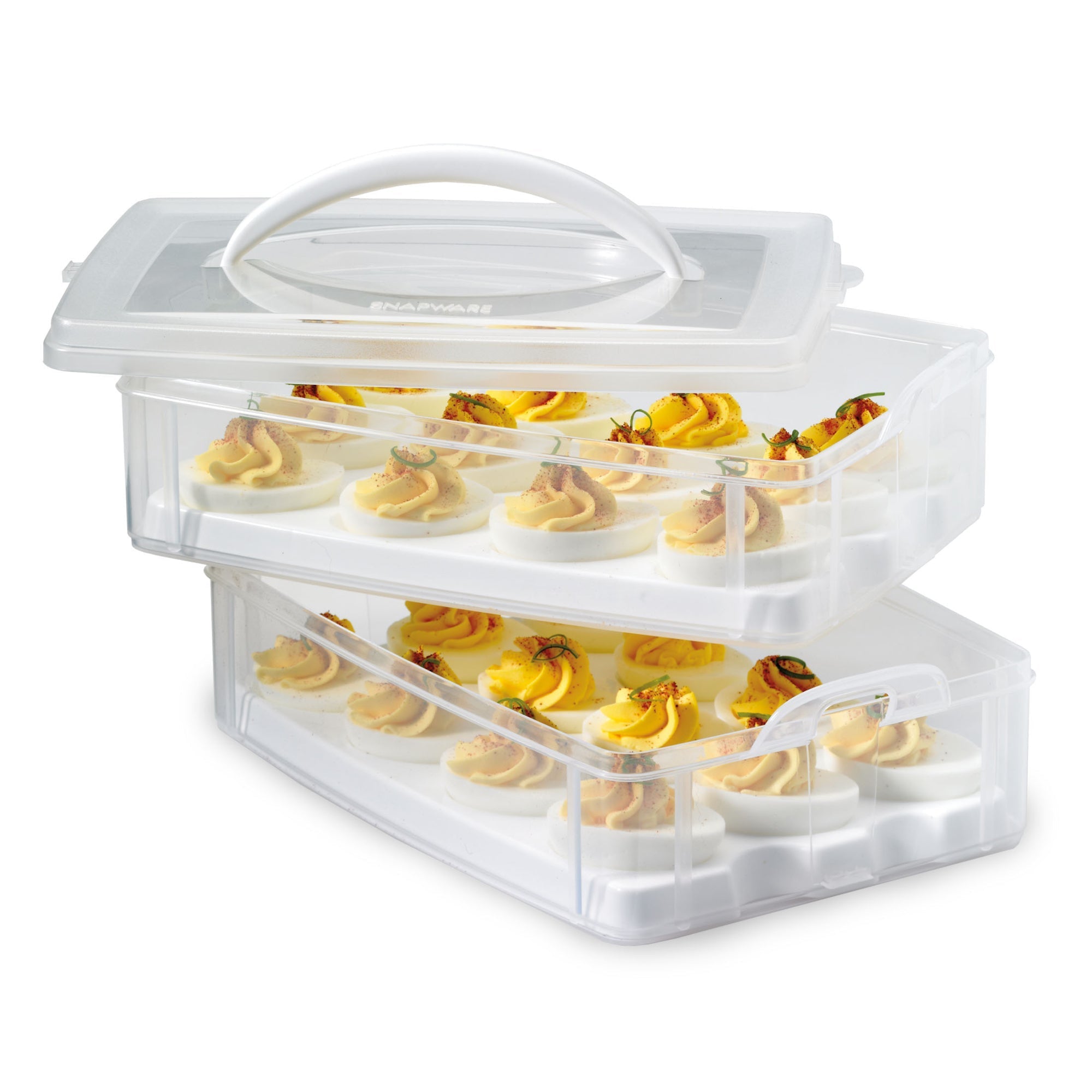 Snapware® Snap 'N Stack 2-Layer Food Storage Container with Egg Holder Trays