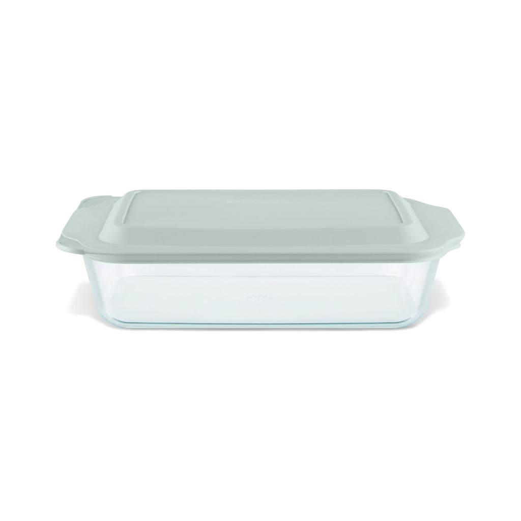 Pyrex® Deep 9 x 13" Rectangular Glass Baking Dish with Sage Green Lid