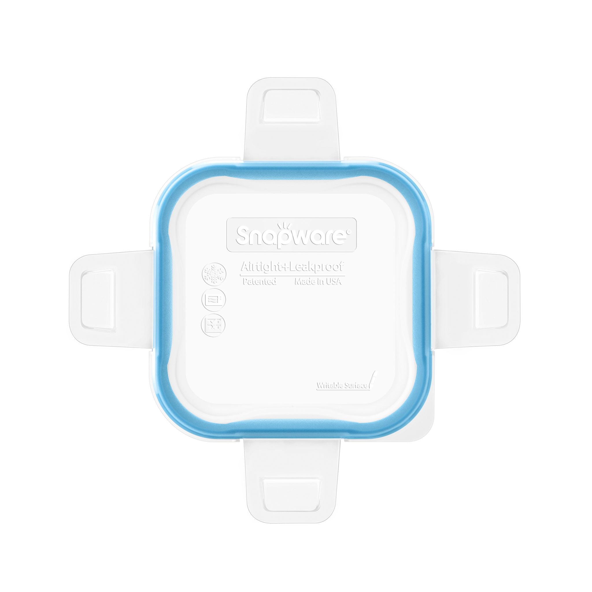 Snapware® Total Solution® Small Square Plastic Lid with Light Blue Seal