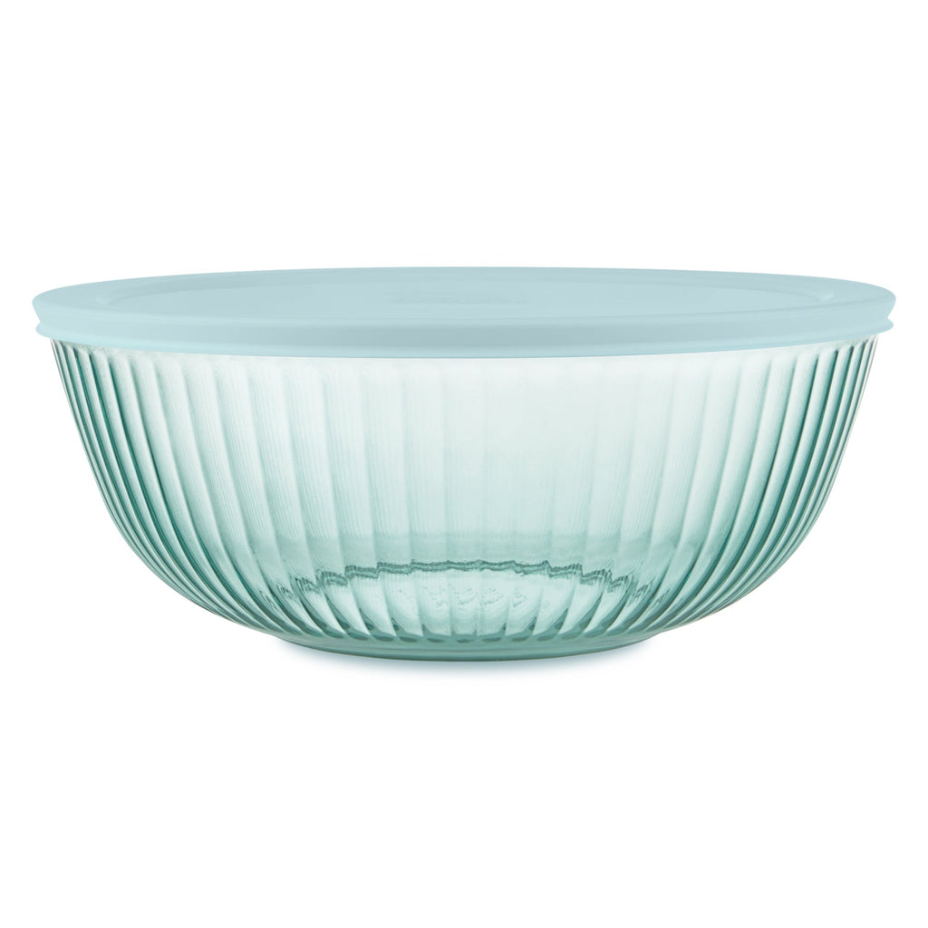Pyrex® Colors Sculpted Tinted 4.5-quart Mixing Bowl with Lid, Aqua