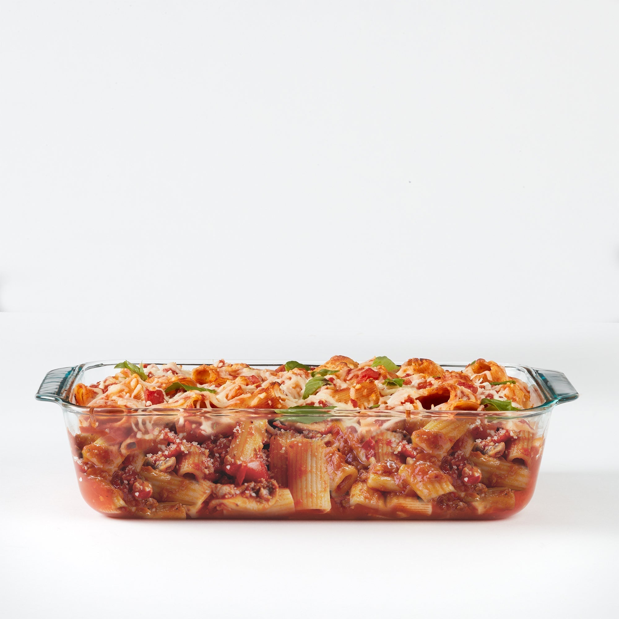 Pyrex® Deep Portable 4-piece Glass Baking Dish Set Portable Set, Green Sage Lid