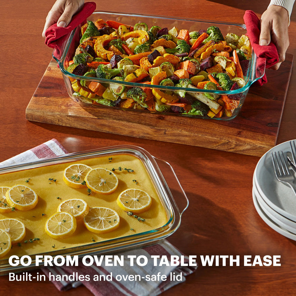 Pyrex® Deep 9” x13” 2-in-1 Glass Baking Dish with Glass Lid