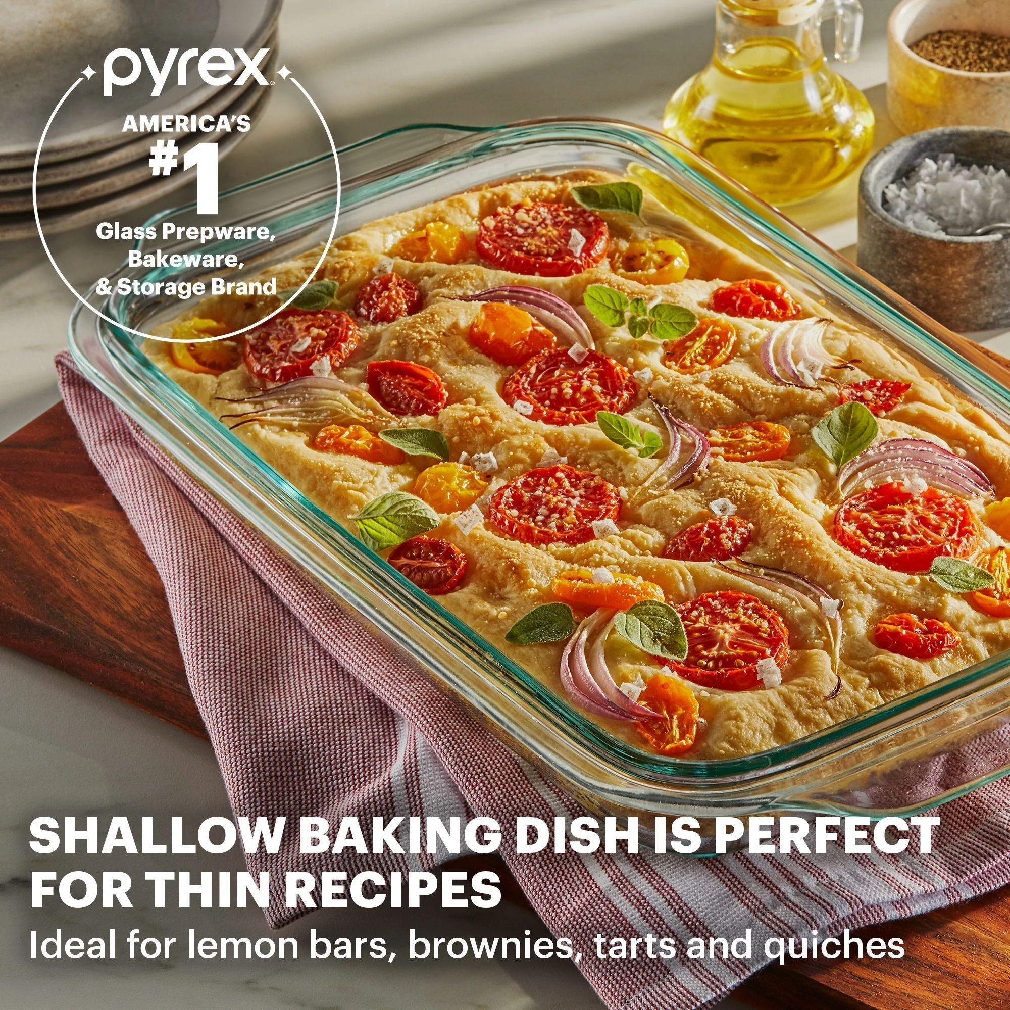 Pyrex® Shallow 9" x 13" Rectangular Glass Baking Dish