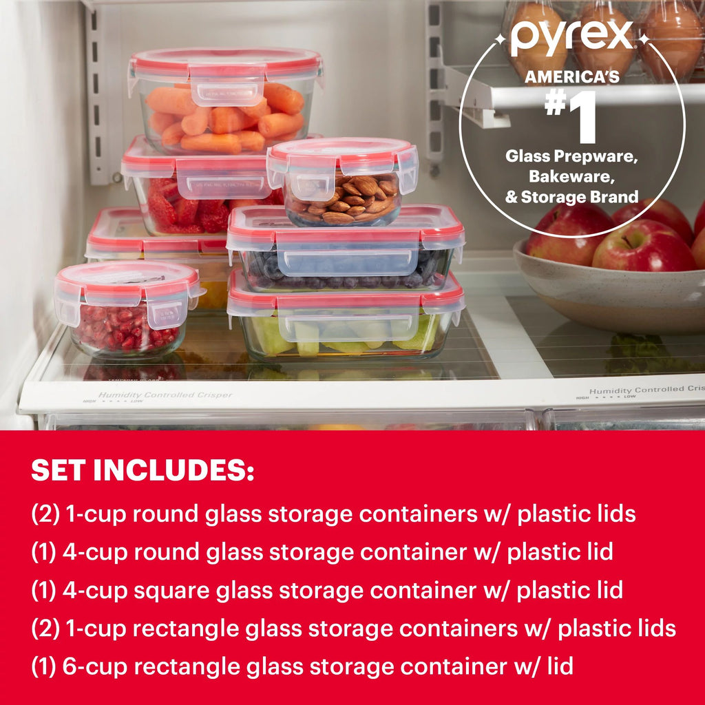 Pyrex® FreshLock™ 14-piece Glass Storage Set
