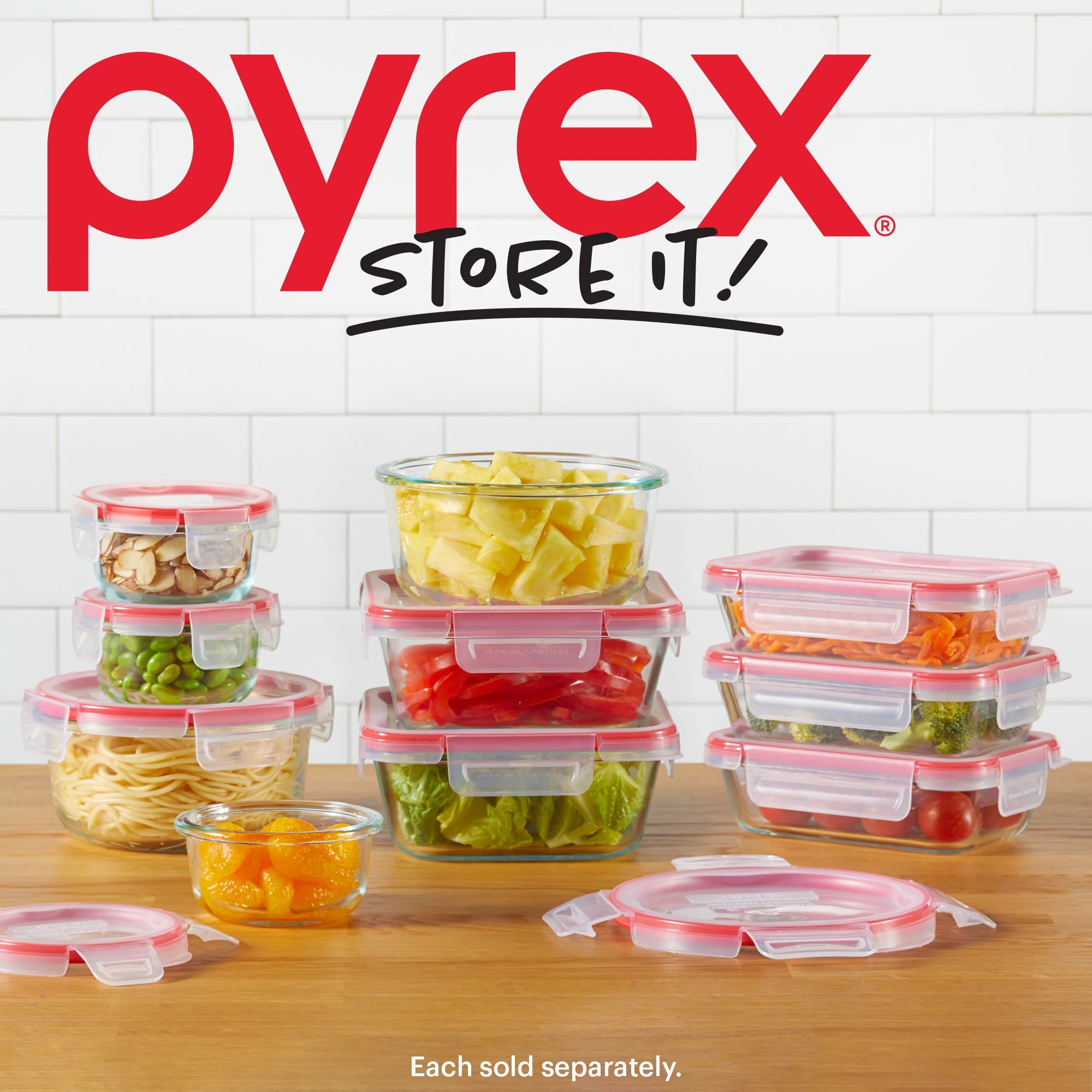 Pyrex® FreshLock™ 14-piece Glass Storage Set