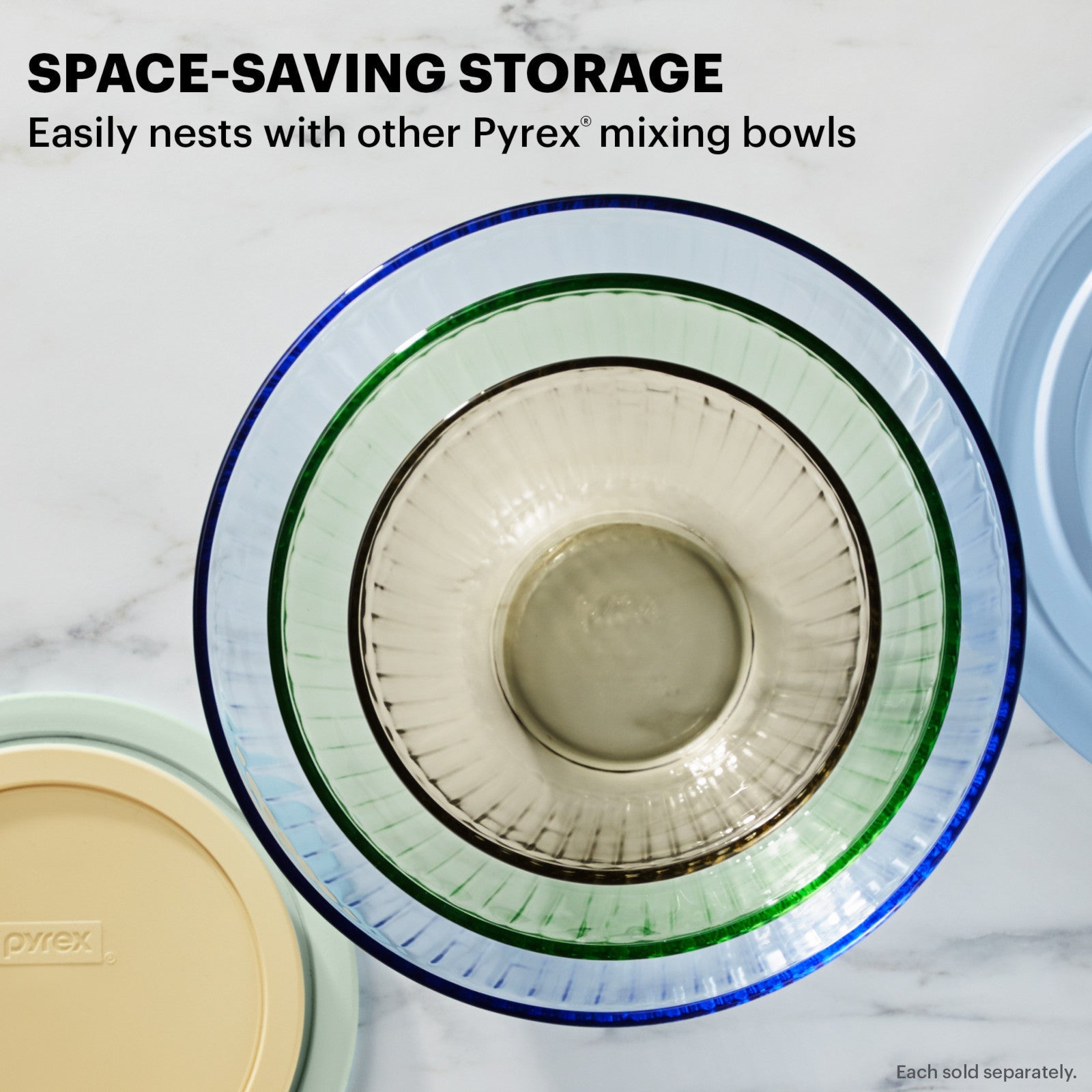 Pyrex® Colors Sculpted Tinted 2.3-quart Mixing Bowl with Lid, Green