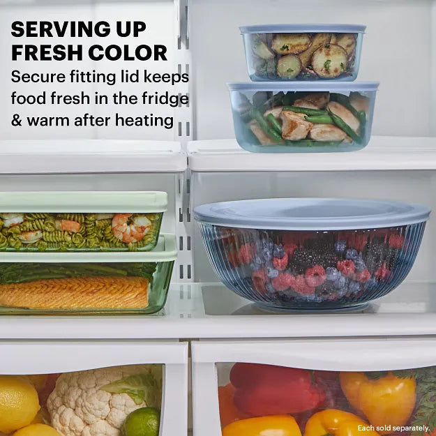 Pyrex® Colors Sculpted Tinted 4-piece Mixing Bowl Set