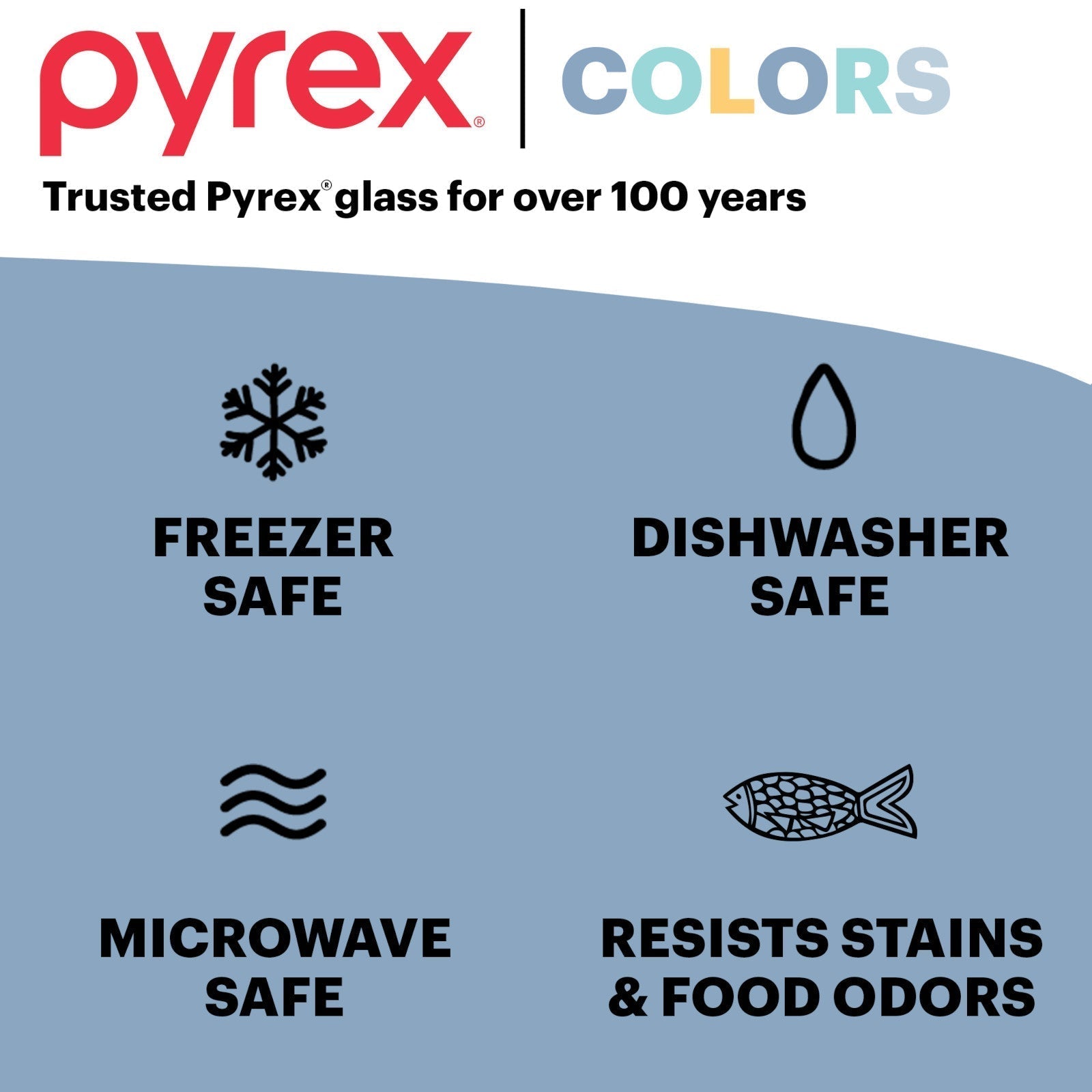 Pyrex® Colors Sculpted Tinted 4.5-quart Mixing Bowl with Lid, Blue