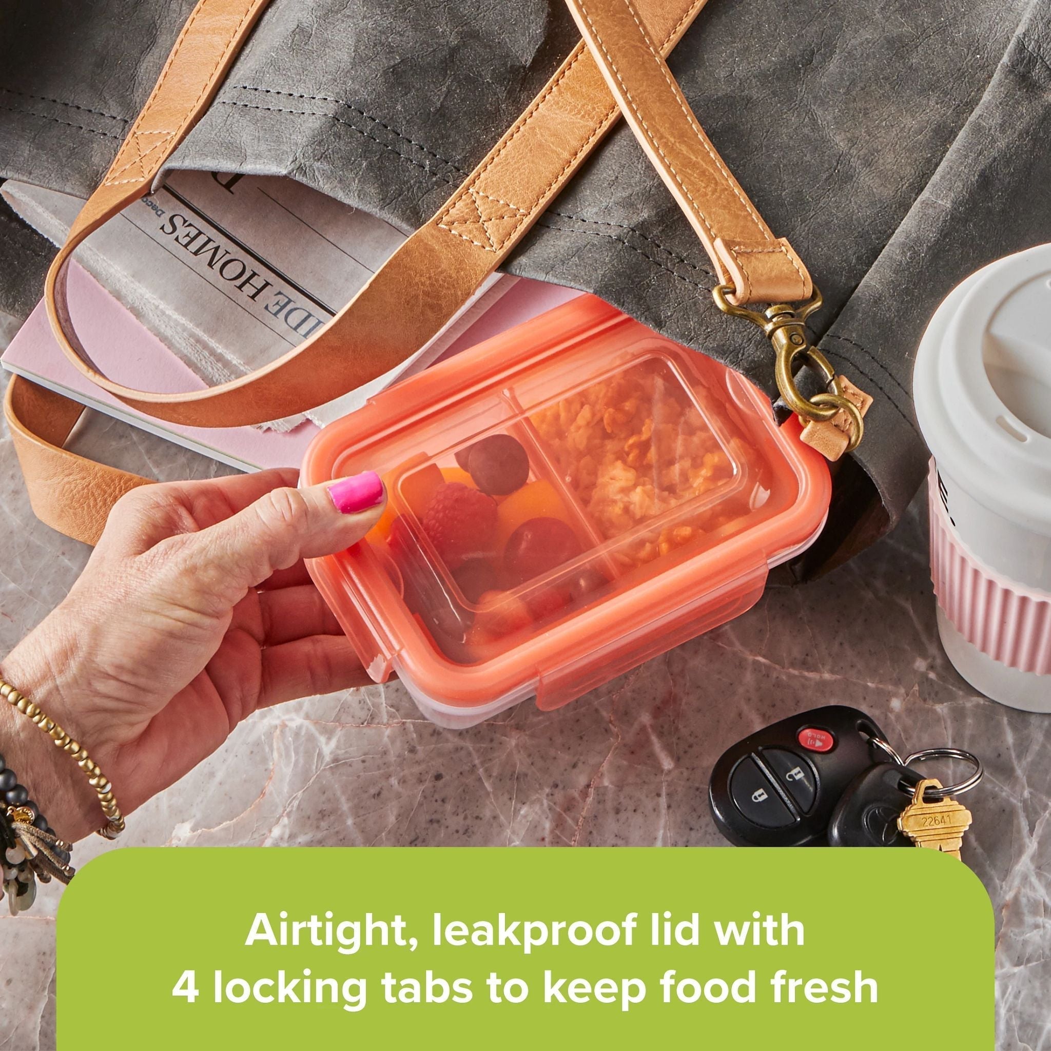 Snapware® Meal Prep Divided: 2-cup Rectangle Storage Container, 2-Section