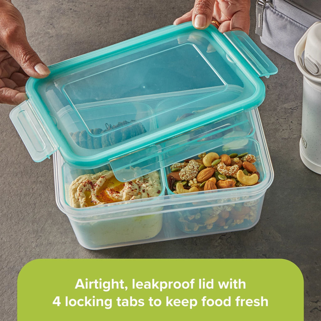 Snapware® Meal Prep Divided: 8.5-cup Rectangle Storage Container, 4-Section