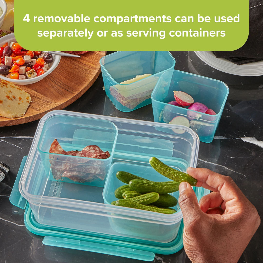 Snapware® Meal Prep Divided: 8.5-cup Rectangle Storage Container, 4-Section