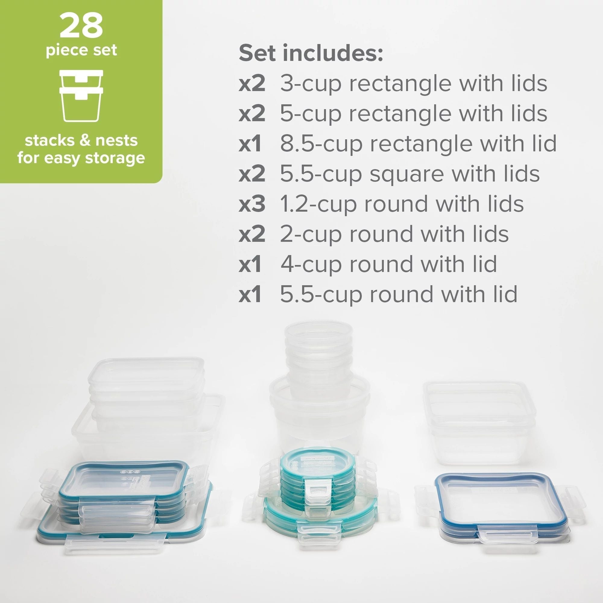 Snapware® Total Solution® 28-piece Plastic Storage Set