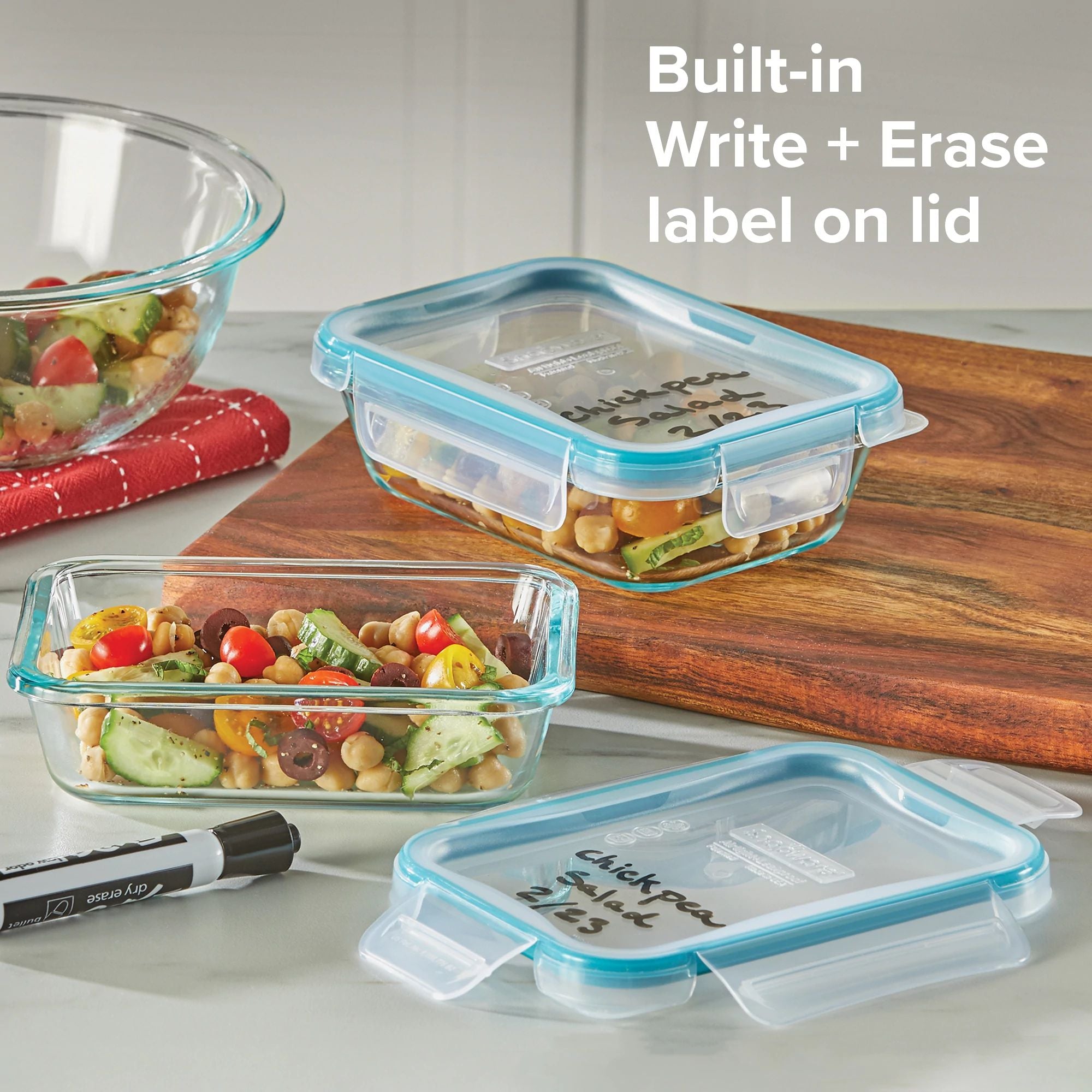 Snapware® Total Solution® Pyrex® 4-piece Glass Storage Set with Plastic Lids